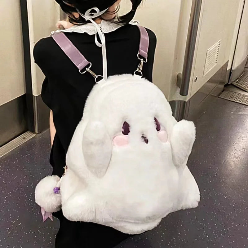 Cute Ghost Fluffy Backpack