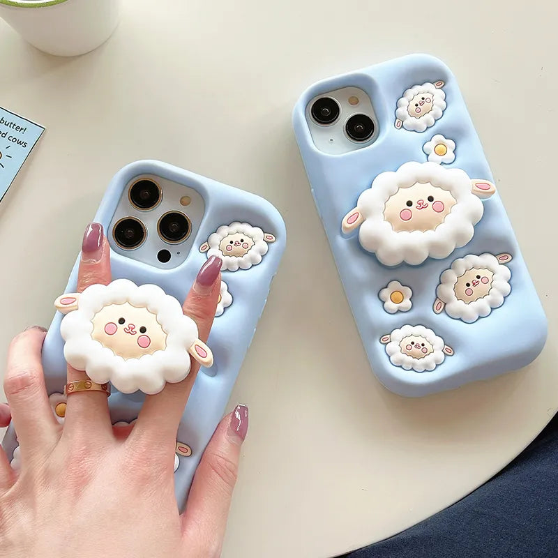 Kawaii 3D Sheep iPhone Case