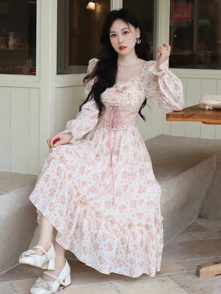 Vintage Elegant Floral Dress
