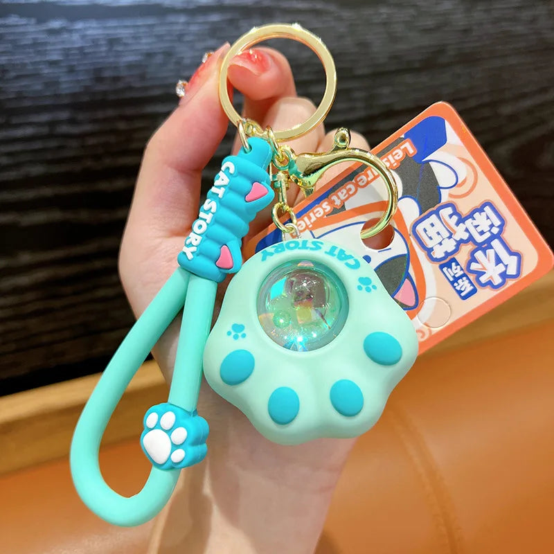Cat Paw Flashlight Keychain