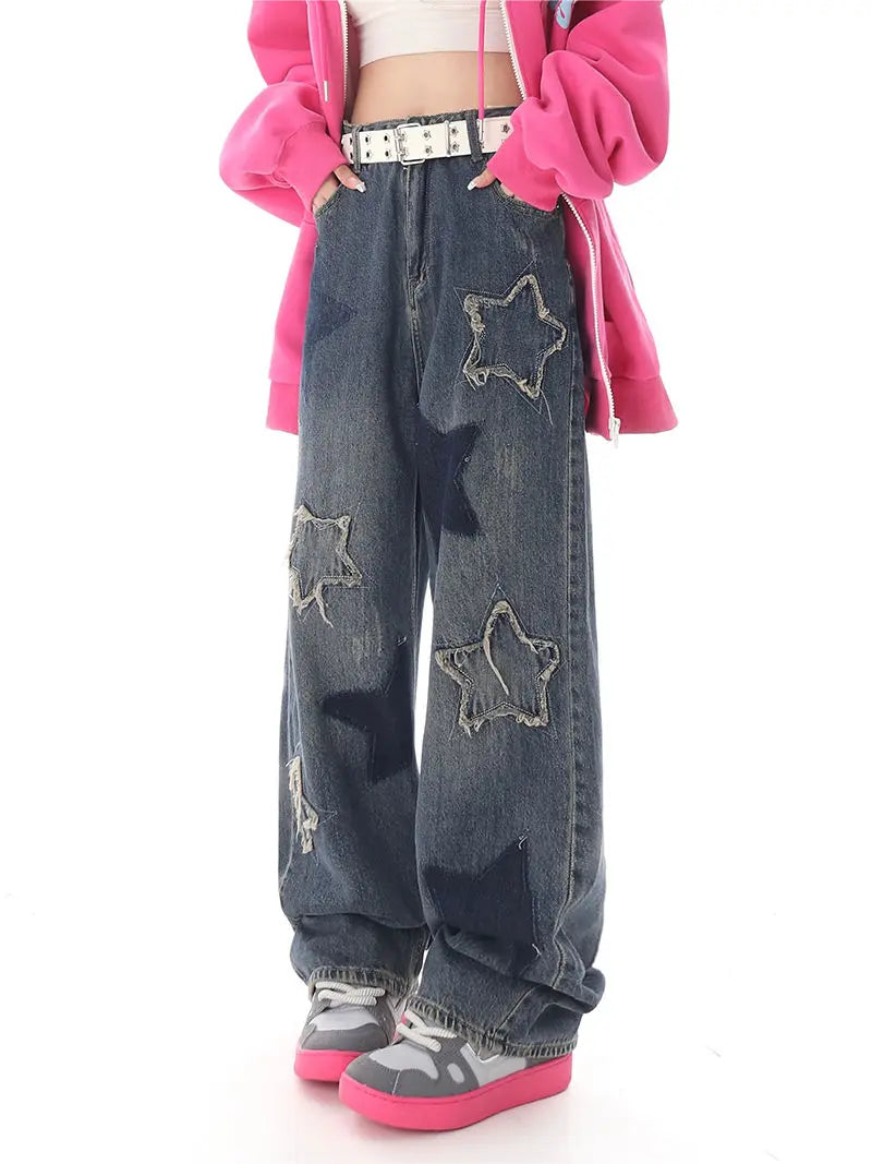 Y2K Washed Straight Jeans
