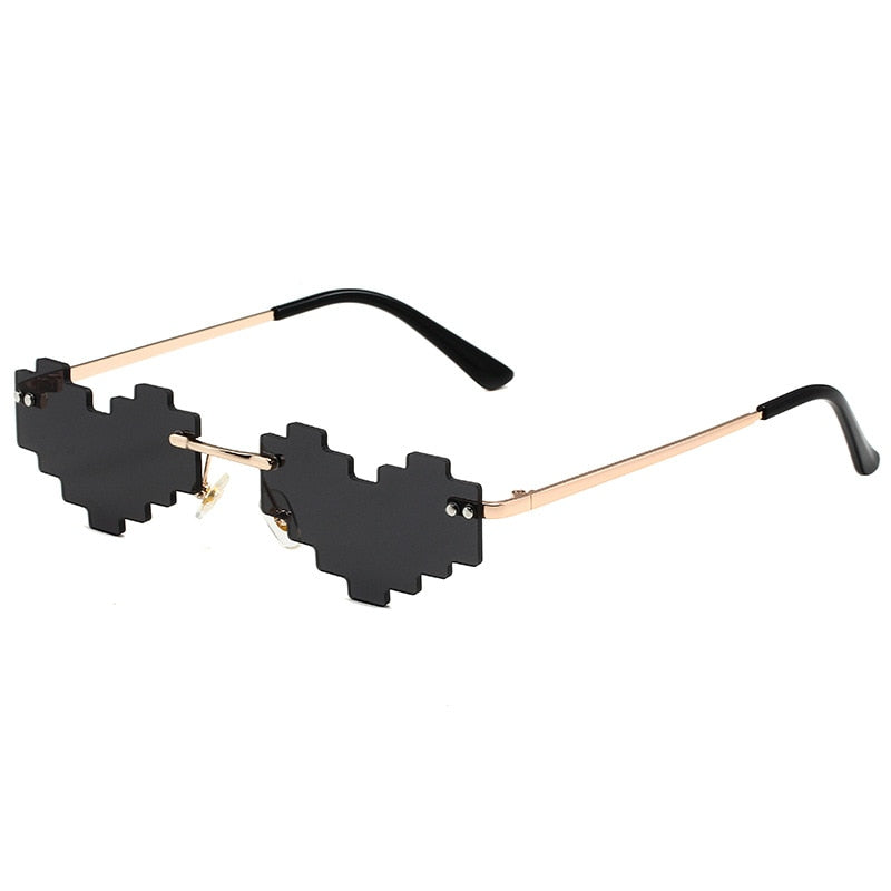 Pixel Heart-Shaped Glasses