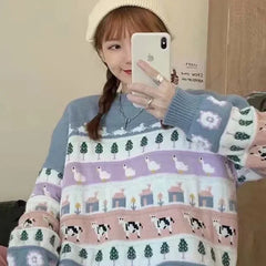 Vintage Kawaii Oversized Sweater