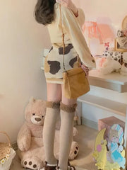 Korean Cute Outfit Set ââ‚?Cardigan & Mini Dress