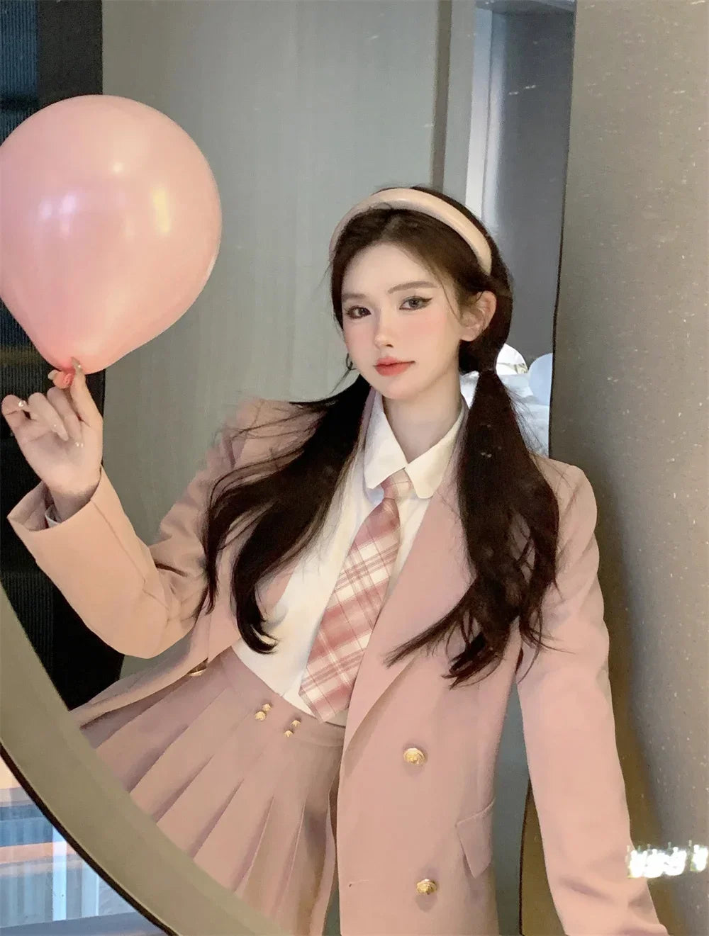 Kawaii School Uniform Outfit Set- Blazer, Shirt & Mini Skirt