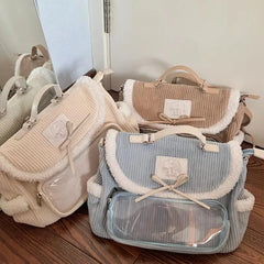 Cute Corduroy Messenger Bag
