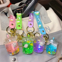Liquid Oil Ice Cube Keychain