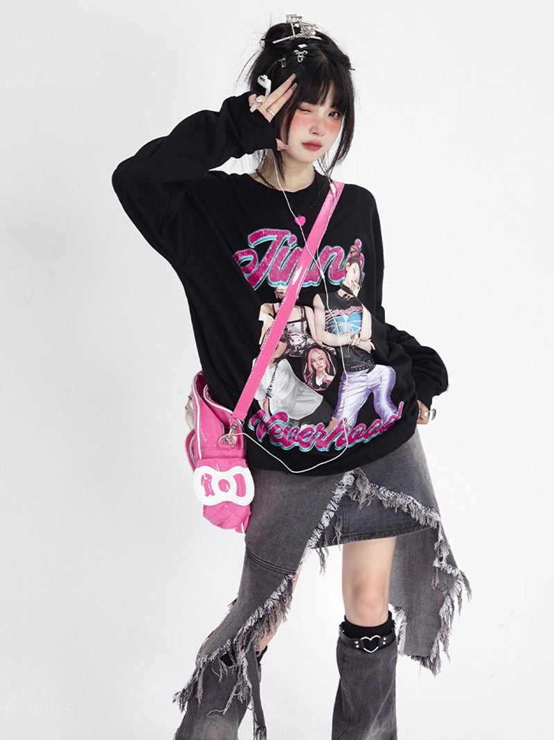 Grunge Y2k Denim Skirt