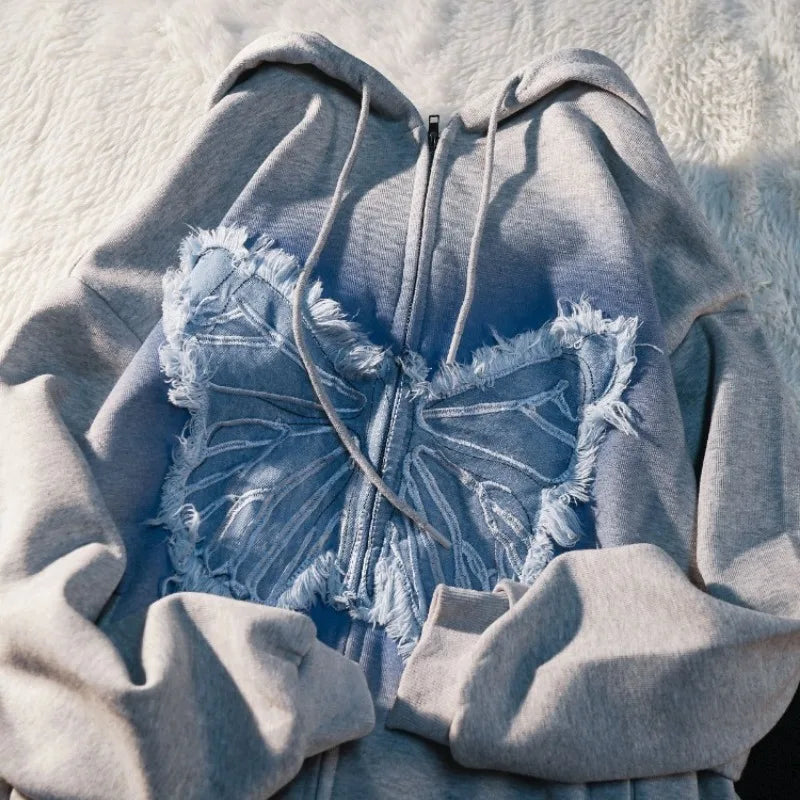 Grunge Butterfly Y2k Hoodie