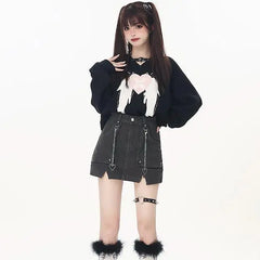 Love Wings V-neck Sweater