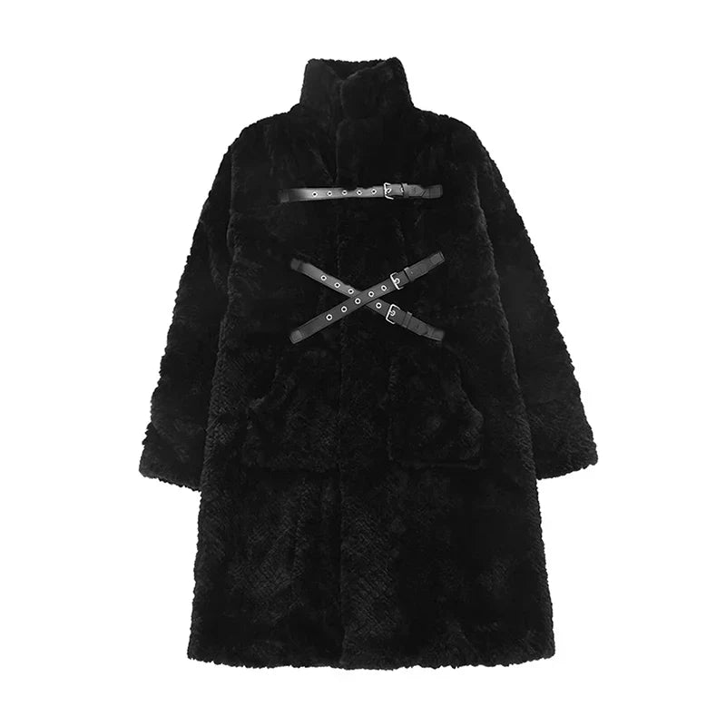 Punk Style Faux Fur Coat