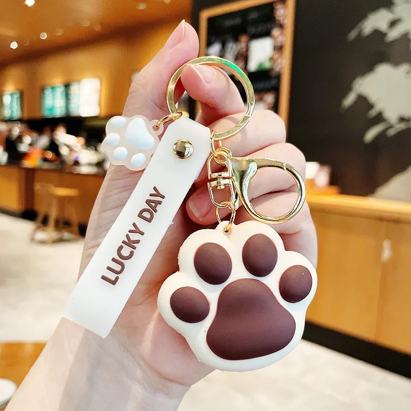 Kawaii Cat Paw Keychain