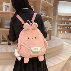 Kawaii Cartoon Plush Rabbit Backpack