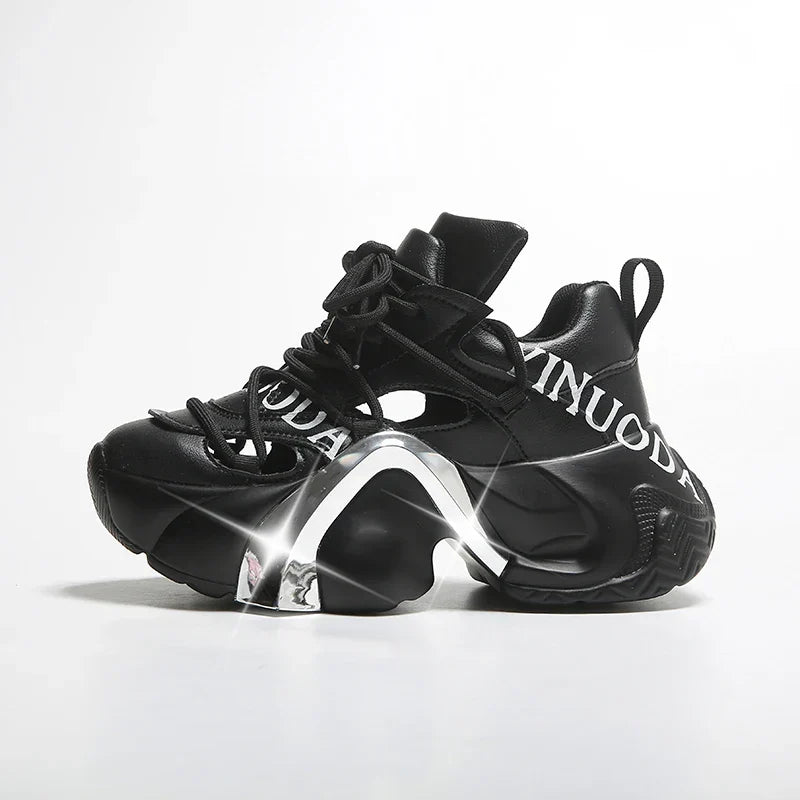 Metallic High Platform Sneakers
