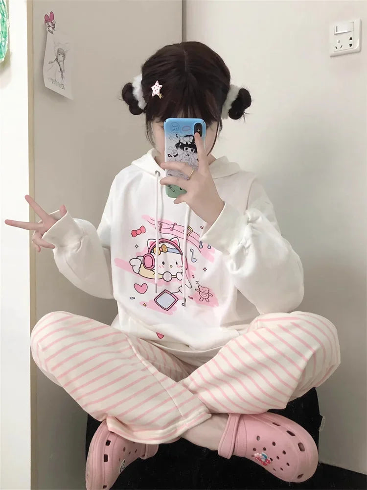 Kawaii Striped Basic Pants