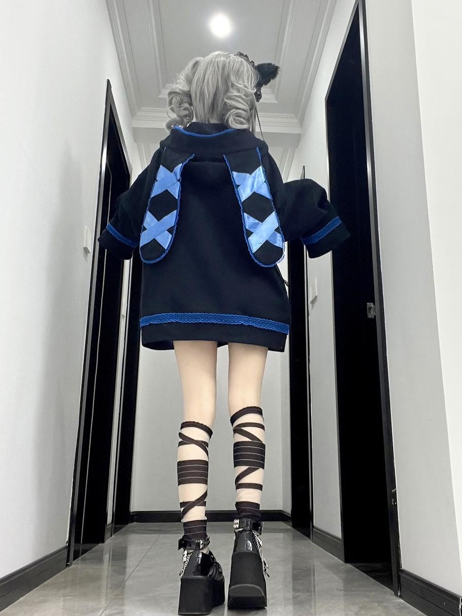 Harajuku Y2K Hoodie with Rabbit Ears