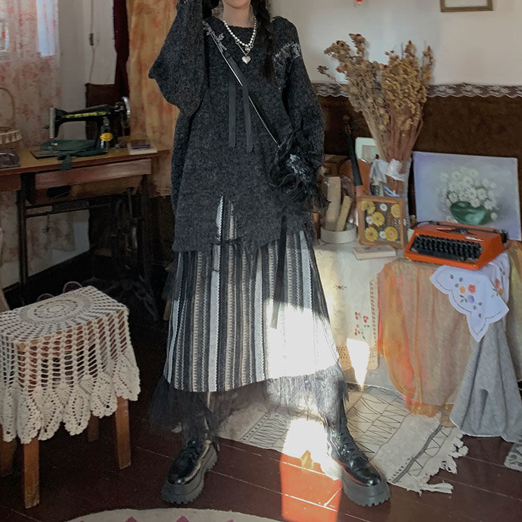 Gothic Oversized Knit Sweater