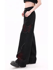 Y2K Butterfly Wide Leg Jeans