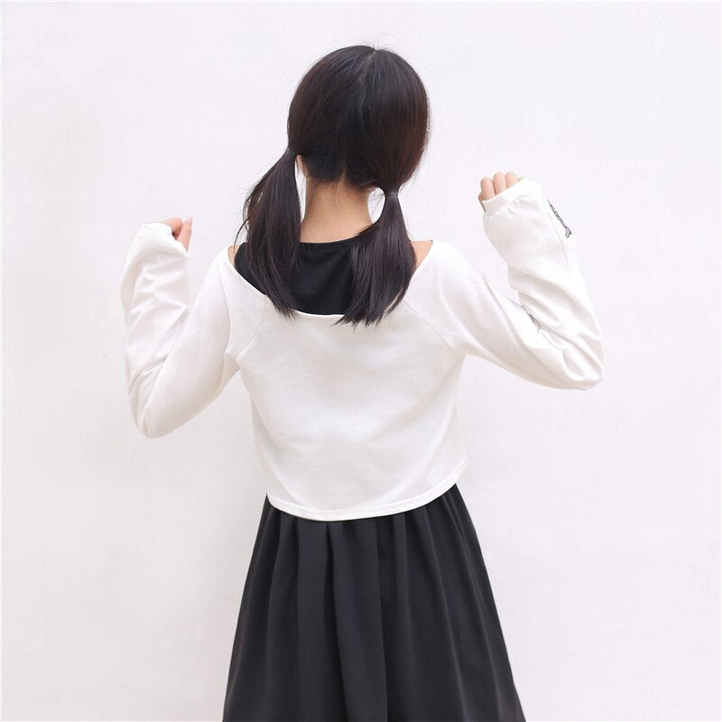 Japanese Style Black Rabbit Clothing Set