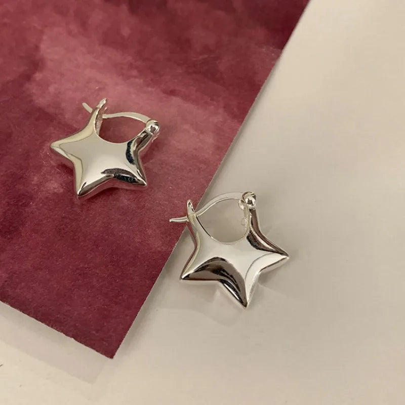 Y2K Metal Star Earrings