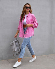 Raw-edges Denim Jacket