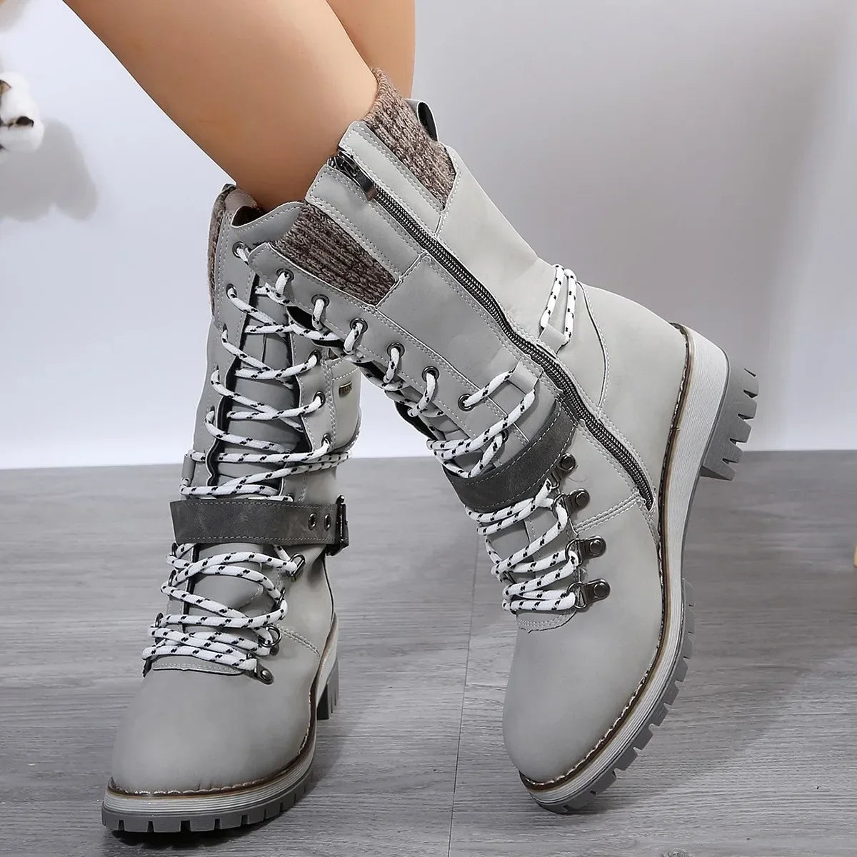 Casual Outdoor Mid-Calf Boots