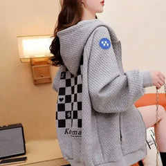 Korean Oversized Zipper Hoodie Jacket