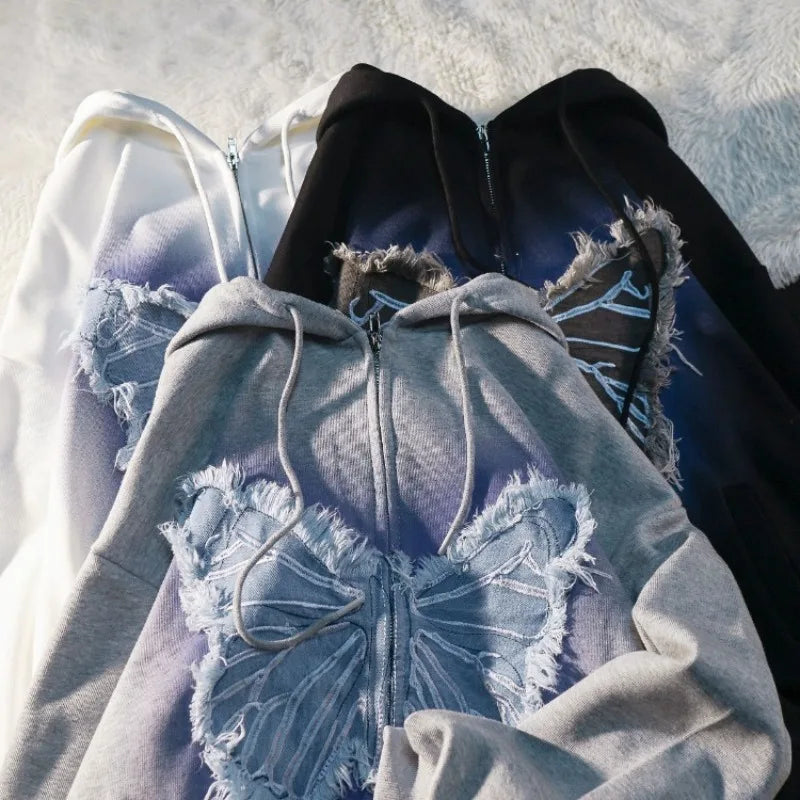 Grunge Butterfly Y2k Hoodie