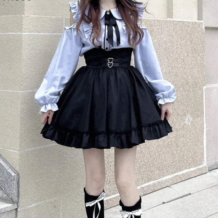 Pastel Gothic Lolita Outfit Set - Shirt & Skirt
