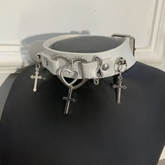 Gothic Heart Cross Choker