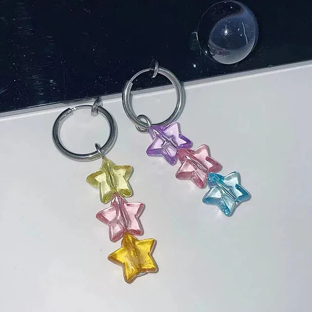 Kawaii Rainbow Star Earrings
