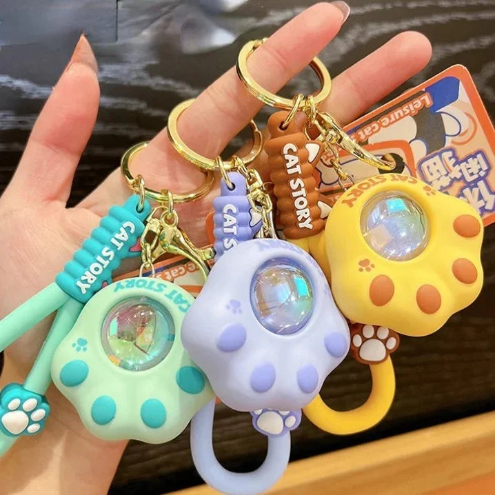 Cat Paw Flashlight Keychain