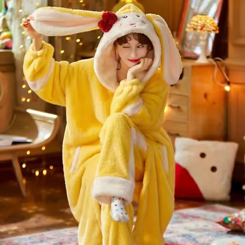 Warm Kawaii Pajamas with Ears