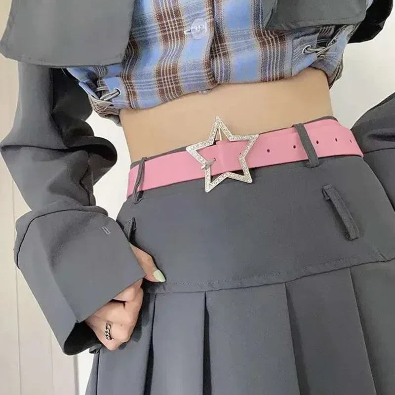 Y2K Sparkling Star Buckle Belt