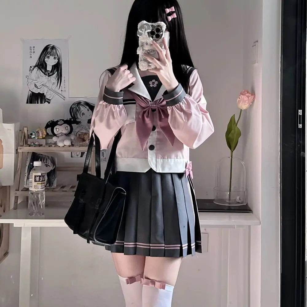 Kawaii Sailor Outfit Set - Shirt & Skirt