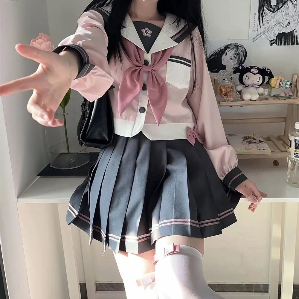 Kawaii Sailor Outfit Set - Shirt & Skirt