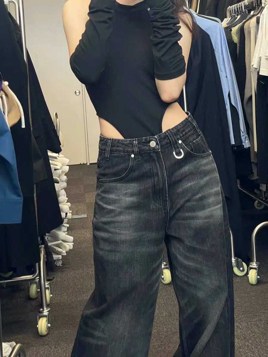 Vintage Black Wide Jeans