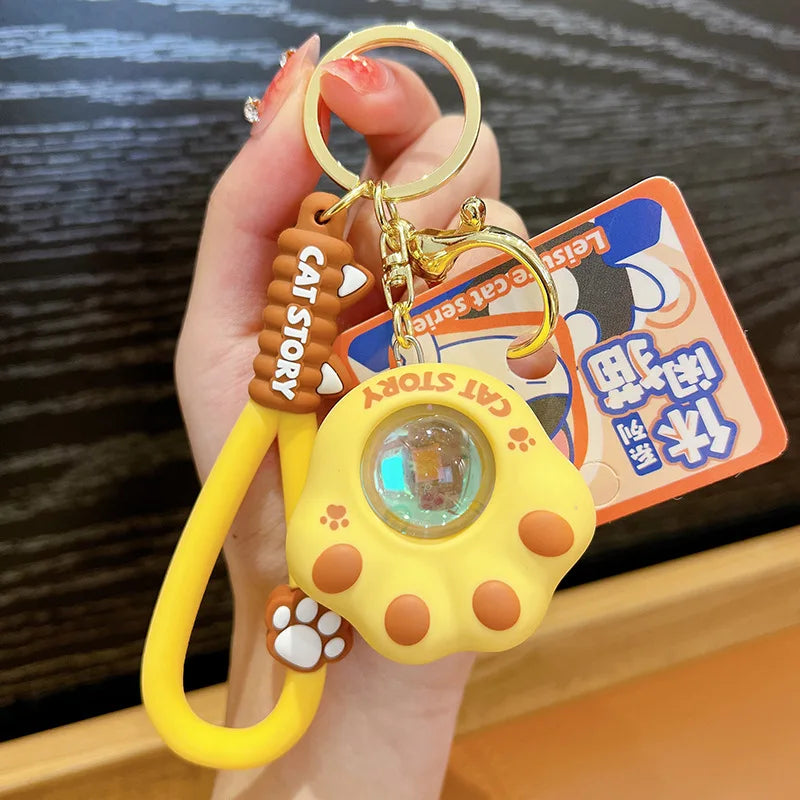 Cat Paw Flashlight Keychain