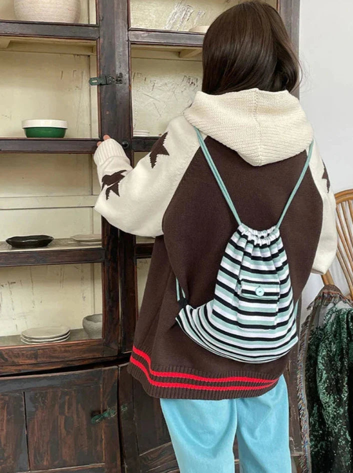 Y2K Knitted Zip Hoodie