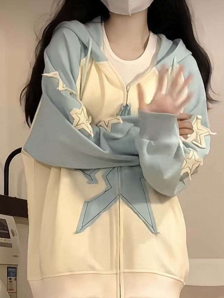 Harajuku Star Zip Up Hoodie