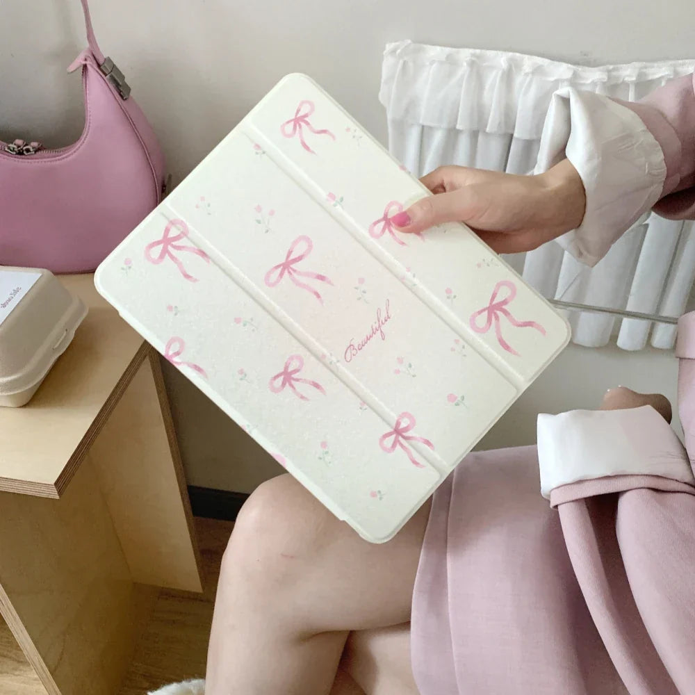 Kawaii Pink Bow iPad Case