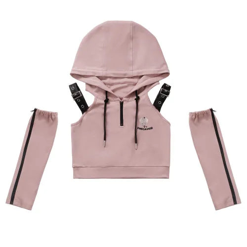 Pastel Gothic Japanese Outfit Set - Shorts, Pants & Tops