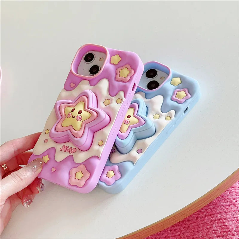 Kawaii 3D Star iPhone Case