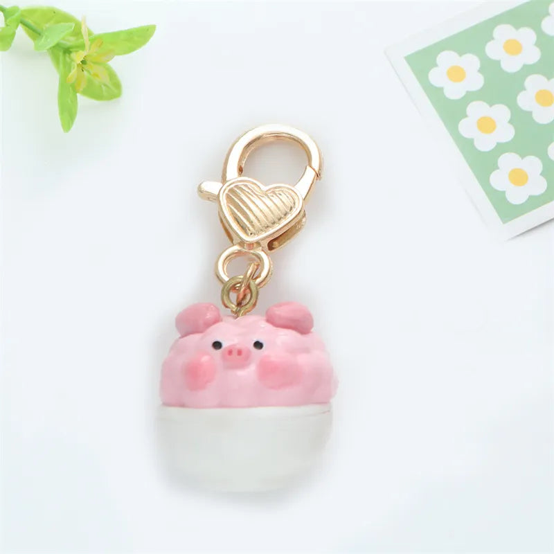 Cute Cartoon Pig Keychain