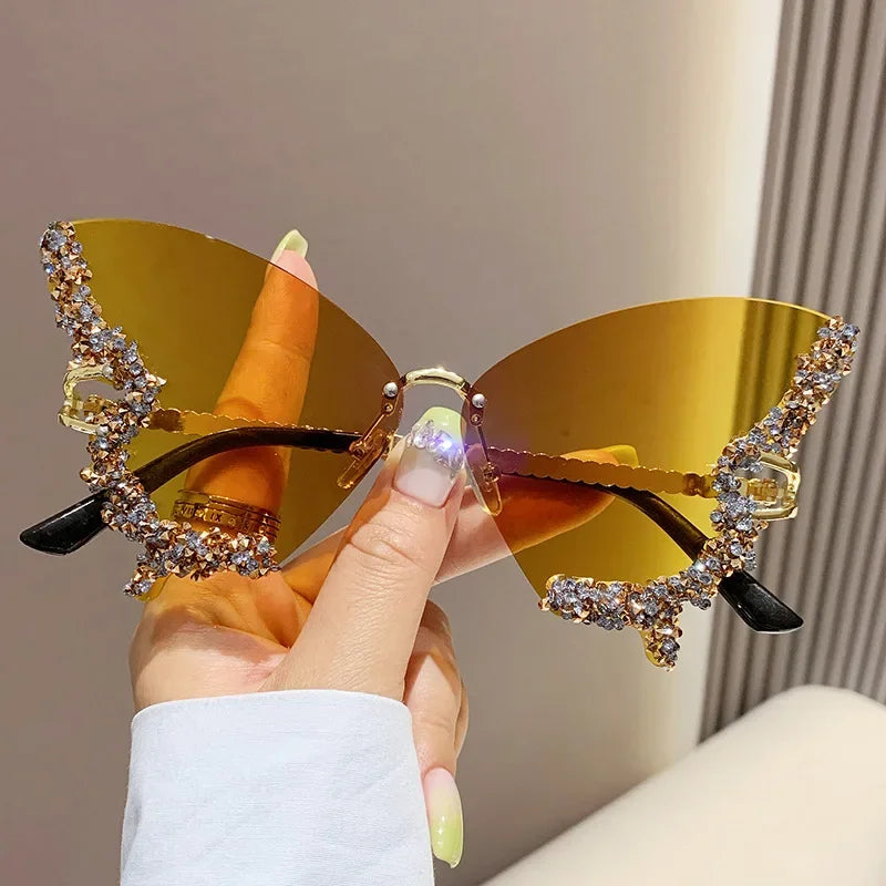 Cute Luxury Rimless Sunglasses