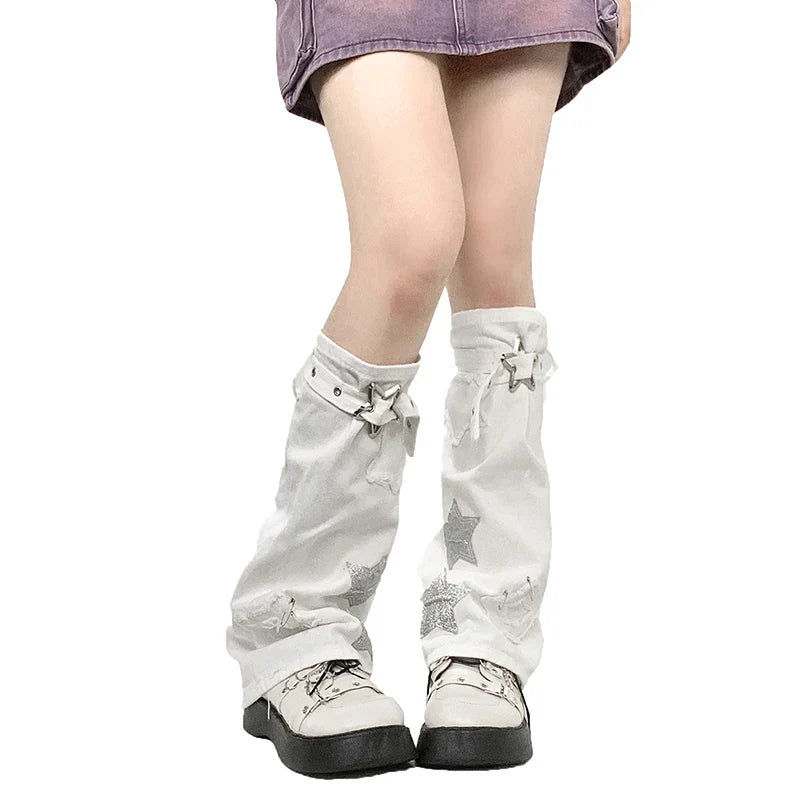 Y2K Star Glitter Leg Warmers
