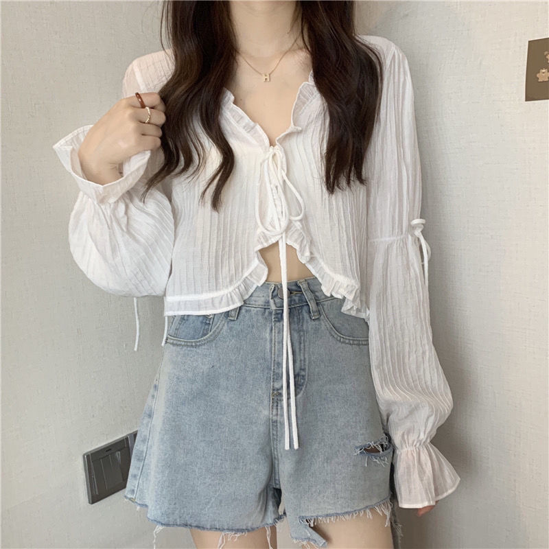 Sweet Ruffle Lace Blouse