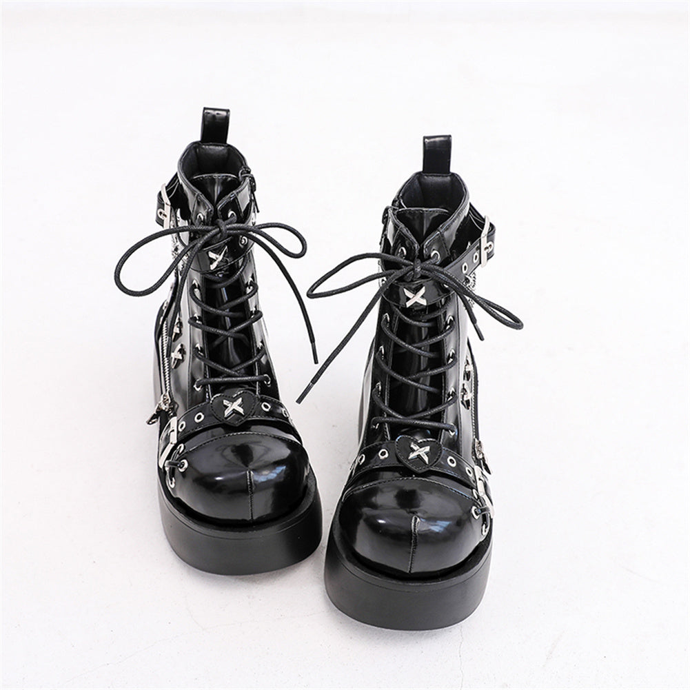 Gothic Platform Ankle Boots