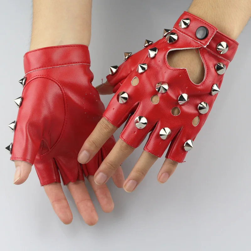 Half Finger Leather Gloves