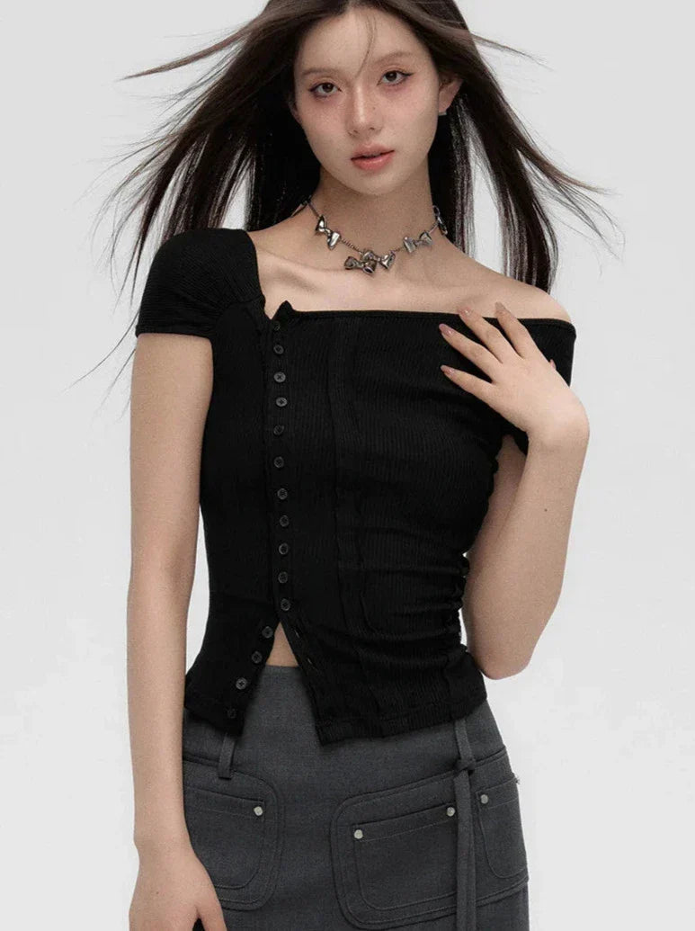 Korean Slim Crop Top